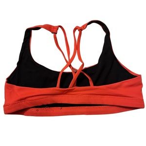 Onzie Red and Black Strappy Sports Bra Hot Yoga
